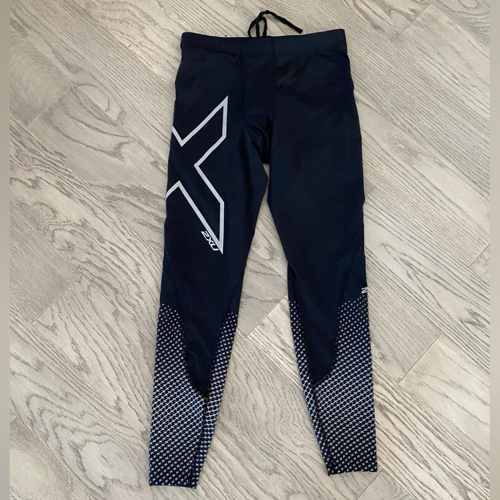2XU Men's Running/Training Compression Pants Reflective